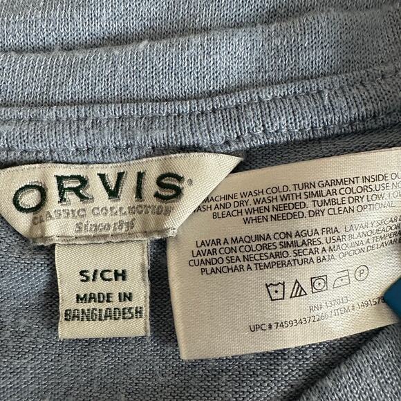 Orvis Classic Collection Top Small Oversized Light Blue Short Sleeve Stretchy - Picture 11 of 12